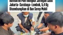 5,4 Kg Sabu Disembunyikan di Ban Serep Mobil, Bareskrim Bongkar Jaringan Jakarta–Surabaya–Lombok