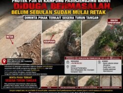 Proyek P3A Pasirjengjing Garut Diduga Bermasalah, Belum Sebulan Sudah Retak, Pihak Terkait Diminta Turun Tangan
