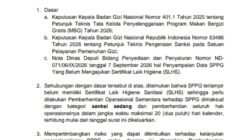 BGN Bertindak Tegas! 22 Dapur MBG di Garut Dibekukan, SLHS Jadi Syarat Wajib