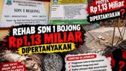 Rehab SDN 1 Bojong Rp1,13 Miliar Dipertanyakan