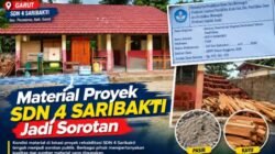 Material Proyek SDN 4 Saribakti Jadi Sorotan