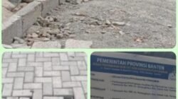 Pemasangan Pavling PSU di Pandeglang Diduga Asal Jadi