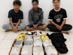 *Ditresnarkoba Polda Kaltim Amankan Tiga Pemuda, Sita Sabu Seberat 12,5 Kilogram di Samarinda*