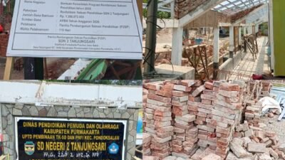 Gunakan Bata Merah Bekas, Revitalisasi SDN 2 Tanjungsari Rp 1,3 Miliar Disorot DPD Rajawali Purwakarta