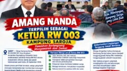 Amang Nanda Terpilih sebagai Ketua RW 003 Kampung Saroja, Pemilihan Berlangsung Musyawarah dan Damai