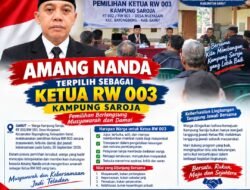 Amang Nanda Terpilih sebagai Ketua RW 003 Kampung Saroja, Pemilihan Berlangsung Musyawarah dan Damai